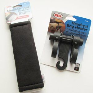 Headrest Purse & Bag Holder & Seat Belt Pad Set